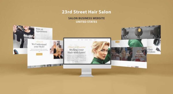 23rd Street Hair Salon Website 600x328 