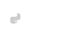 Python logo, Python is a programming language used for automating digital marketing tasks and analyzing data.